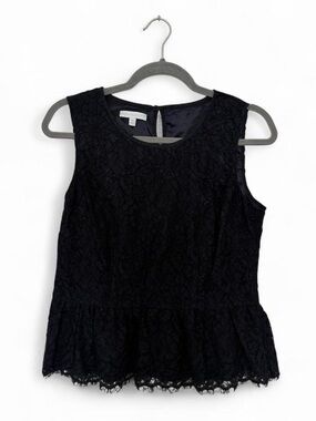 Talbots Black Lace Shell Top